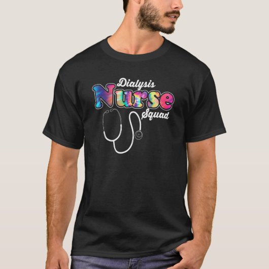 Nurse Squad Stethoscope Nursing Dialysis Nurse Tシャツ (正面)