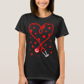 Nurse Stethoscope Heart Valentine's Day Nursing  Tシャツ (正面)