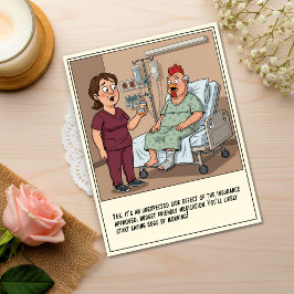 Nurse Talking To Chicken Head Patient Get Well ポストカード