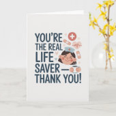 Nurse Thank You Card カード (黄色い花)