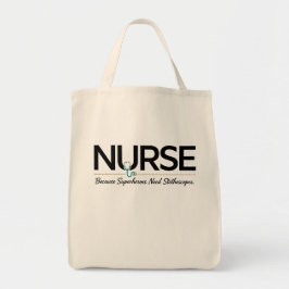 Nurse Tote Bag – Because Superheroes Need Stethosc トートバッグ