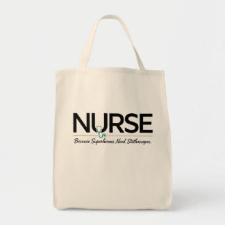 Nurse Tote Bag – Because Superheroes Need Stethosc トートバッグ