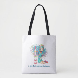 Nurse Tote Bag. I give shots and second chances. トートバッグ