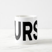 NURSE Typography Pride Profession Gift コーヒーマグカップ (中央)