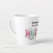 Nurse Typography with Stethoscope Medical Icons  カフェラテマグ (左アングル)