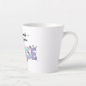 Nurse Typography with Stethoscope Medical Icons  カフェラテマグ (右)