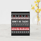 Nurse Ugly Christmas Sweater - Don't Be Tachy  カード (黄色い花)