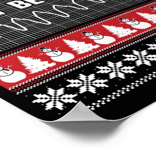 Nurse Ugly Christmas Sweater - Don't Be Tachy Swea ポスター (角)