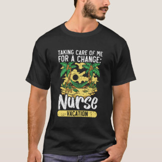 Nurse Vacation Nursing Off Duty Medicine Summer Ge Tシャツ