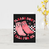 Nurse Valentine Non Slip Socks Please Don't Fall F カード (黄色い花)