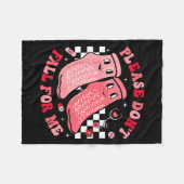 Nurse Valentine Non Slip Socks Please Don't Fall F フリースブランケット (正面(横))