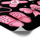 Nurse Valentines Day Coquette Bow Valentine Nurse  ポスター (角)