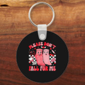 Nurse Valentines Day Non Slip Socks Please Don't F キーホルダー (正面)