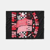 Nurse Valentines Day Non Slip Socks Please Don't F フリースブランケット (正面(横))