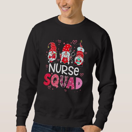 Nurse Valentines Day Valentine ER ICU NICU RN Nurs スウェットシャツ (正面)