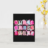 Nurse Valentines Stethoscope Valentine Nursing Gir カード (黄色い花)