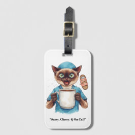 Nurse with funny text for cat lovers  ラゲッジタグ