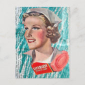 Nurse with health soap from 1930s era collage ポストカード (正面)