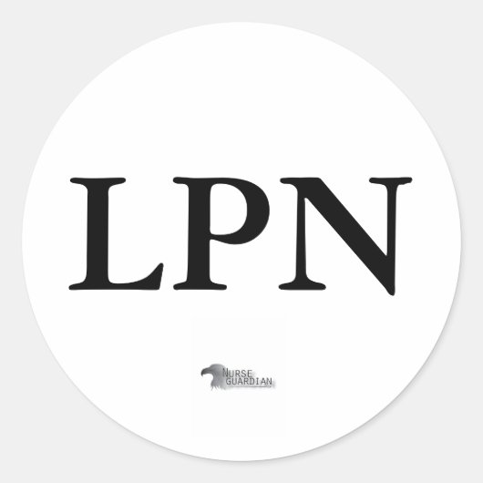 nurseguardianlogo、LPN ラウンドシール (正面)