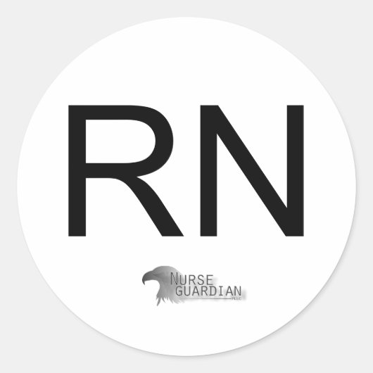 Nurseguardianlogo、RN ラウンドシール (正面)