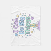 Nursery Confidence Affirmation I Can Do Big Things フリースブランケット (正面)