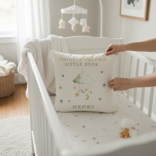 Nursery Decor Twinkle Little Star Celestial Theme  クッション