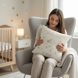 Nursery Decor Twinkle Little Star Celestial Theme クッション