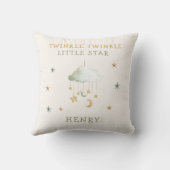 Nursery Decor Twinkle Little Star Celestial Theme  クッション (裏面)