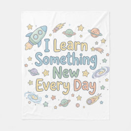 Nursery Growth Affirmation Learn Every Day フリースブランケット
