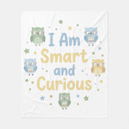 Nursery Growth Affirmation Smart and Curious フリースブランケット