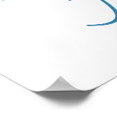 Nursery hot air balloon watercolor name ポスター (角)