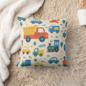 Nursery/Kids’ Room Pillow | Cars Trucks Trains クッション (ブランケット)