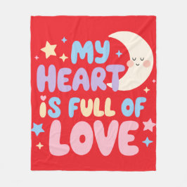 Nursery Love Affirmation My Heart Full of Love フリースブランケット