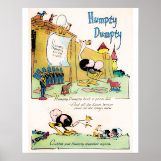 Nursery Rhyme "Humpty Dumpty" poster ポスター