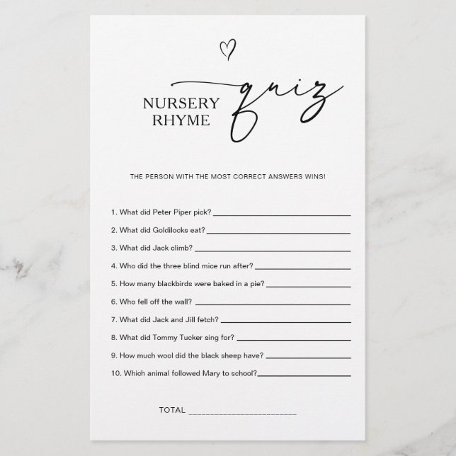 Nursery Rhyme Quiz Game (正面)