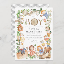 Nursery Rhymes Baby Shower Invitation 招待状