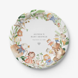 Nursery Rhymes Baby Shower Paper Plates ペーパープレート
