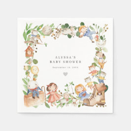 Nursery Rhymes Baby Shower Party Paper Napkins スタンダードカクテルナプキン