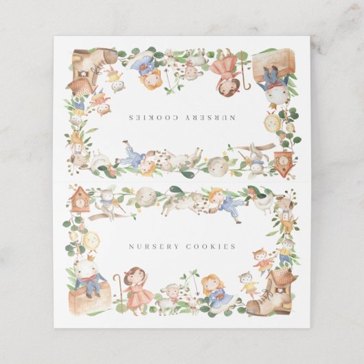 Nursery Rhymes Buffet Food Labels プレイスカード (外部開封)