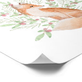 Nursery Wall Art Baby Animal Fox Be Curious ポスター (角)