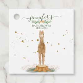 Nursery Watercolor Animal Love Alpaca Baby フェイバータグ