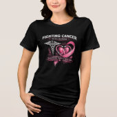 Nurses Fight with Heart™ | 乳がん啓発 トライブレンドTシャツ (正面)