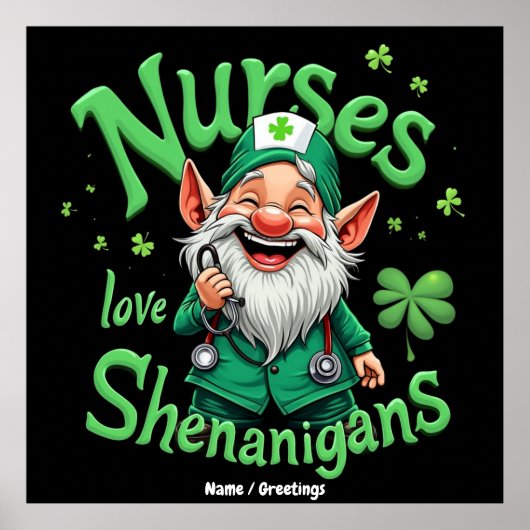 Nurses Love Shenanigans Celebrate St. Patricks Day ポスター (正面)