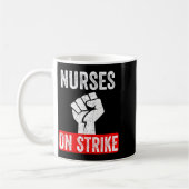 Nurses On Strike Nnu National Nurses United Staffi コーヒーマグカップ (左)