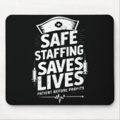 Nurses Strike Save Nursing Suprt Safe Staffing Sav マウスパッド (正面)