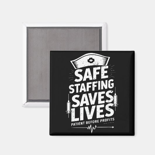 Nurses Strike Save Nursing Suprt Safe Staffing Sav マグネット (正面/裏面)