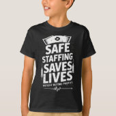 Nurses Strike Save Nursing Suprt Safe Staffing Sav Tシャツ (正面)