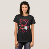 Nurses Valentines Day Hearts Stethoscope and Heart Tシャツ (正面フル)