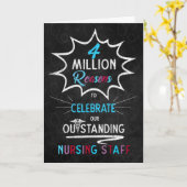 Nurses Week Chalkboard Theme for Staff カード (黄色い花)