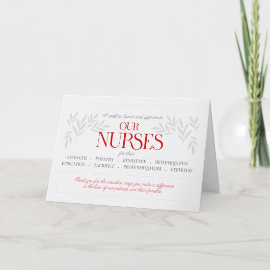 Nurses Week Honoring and Appreciating Nurses シーズンカード (正面)